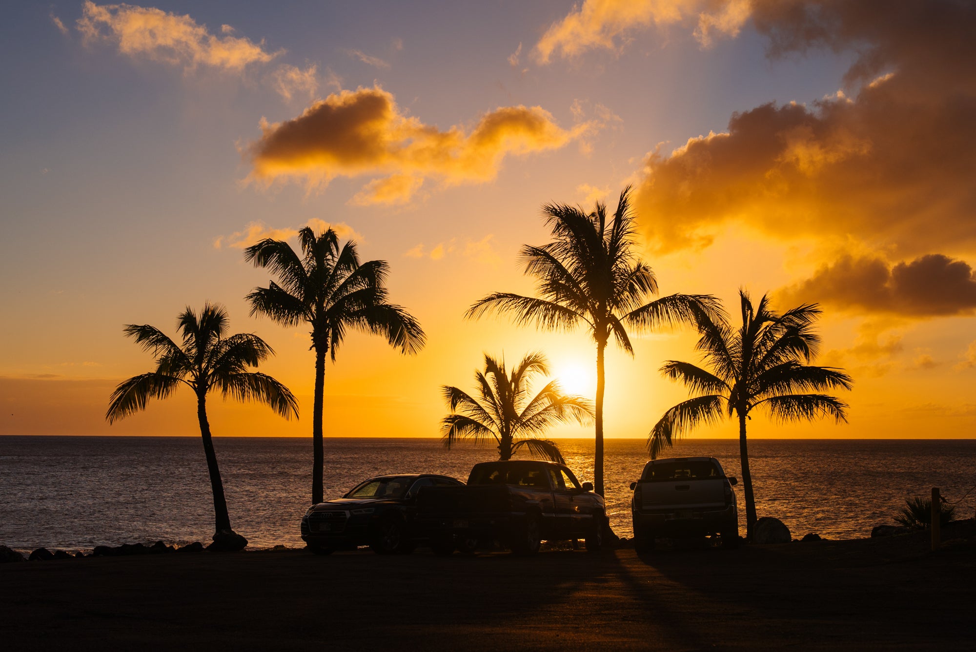 Sunset & Pick Up Struck 2 / Hawi, Big Island, Hawaii