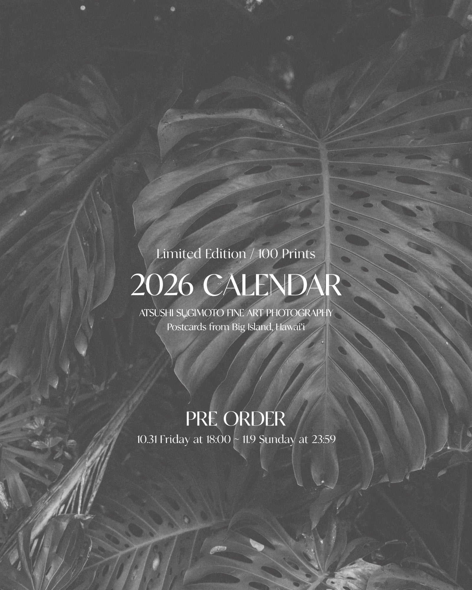 100冊限定 2026 CALENDAR -Postcards from Big Island, Hawai'i-