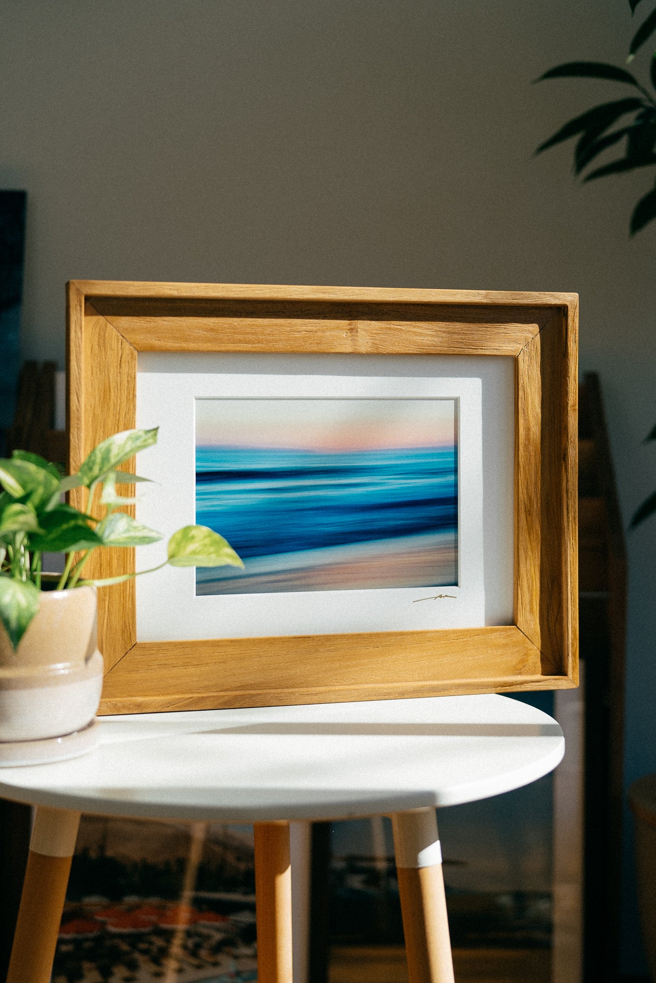 【Ready Stock Art 】Laguna Sunset Blur  / A3マットプリント + noosaチークウッドフレーム